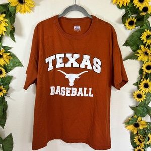 Orange Texas Long Horns Baseball Tee SZ Men's L